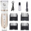 Wireless silent dog trimmer with accessories Gold / White 1