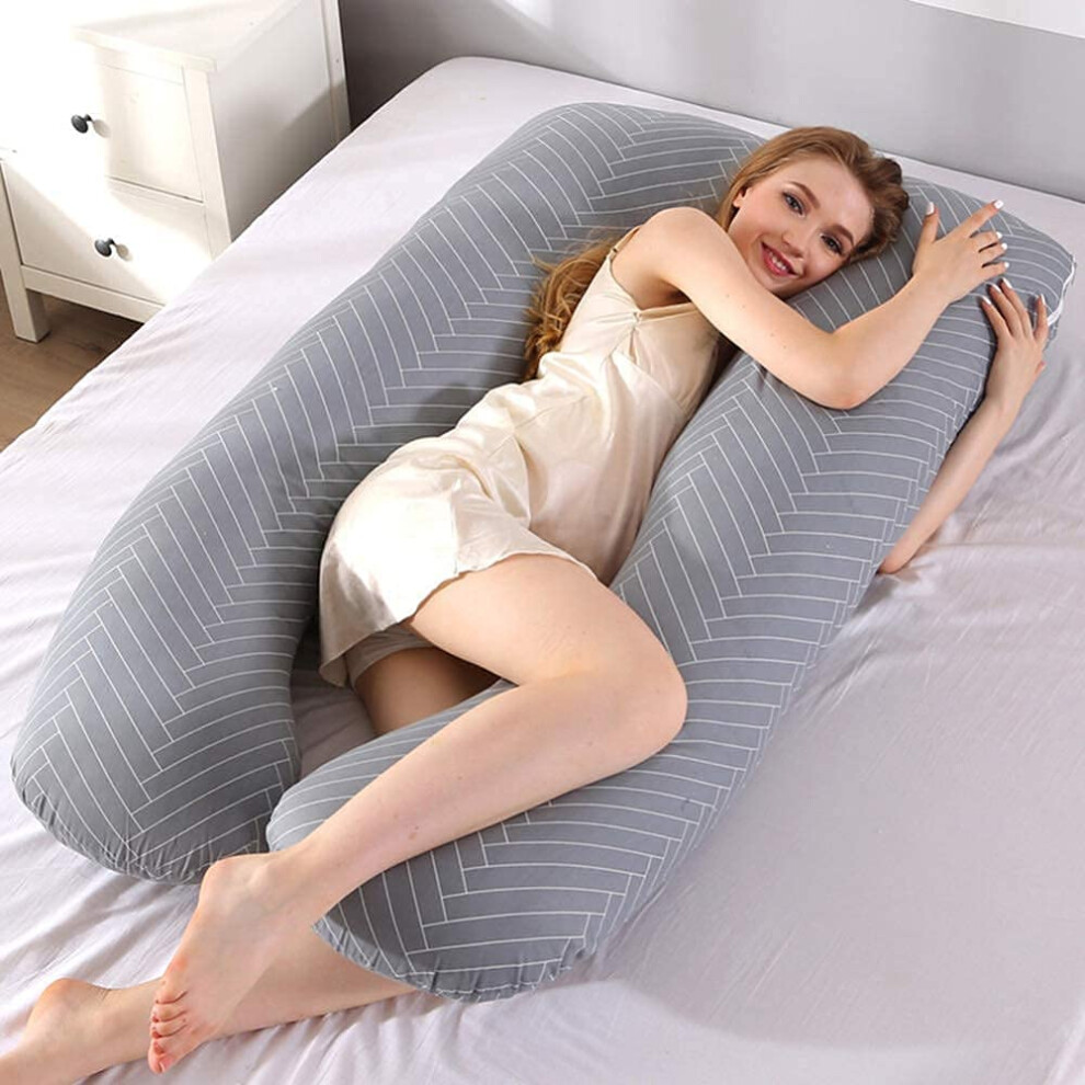 Pregnancy Pillow for Sleeping - Multifunctional Full Body Support Maternity Pillow with Removable Cotton Cover for Pregnant Women and Breastfeeding