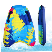 Inflatable Board Blowable Body Boards with 2 Handles Foldable Beach Bodyboard Lightweight for All Ages