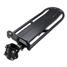 Bicycle Rear Rack Retractable Aluminum Alloy Luggage Rack Adjustable Black