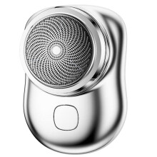 Portable Electric Shaver for Men with Speed Motor, IPX7 Waterproof Mini Travel Shaver Silver