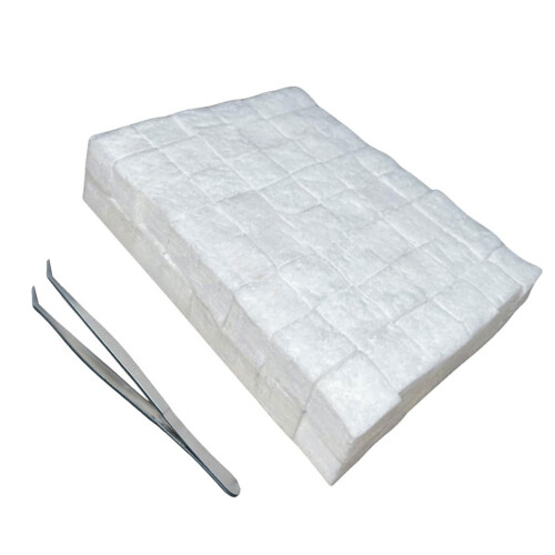 96Pcs Carbon Felt Wick Ceramic Wool Wick Ceramic Fiber