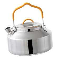 Stainless Steel Teapot For Camping, Lightweight, Induction And Gas Stove Compatible, Tea And Beverages, Durable Silver