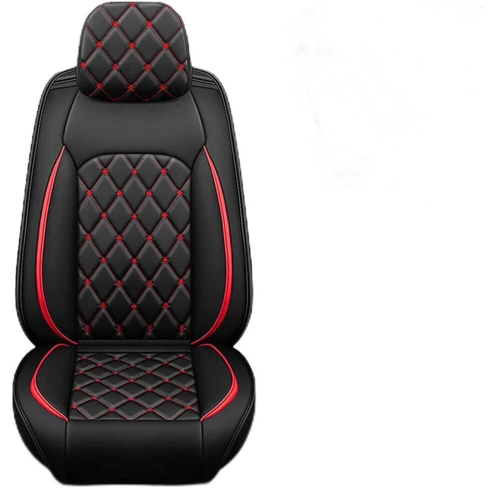 Car Seat Cover Leather Waterproof Full Set For Chevy Equinox 2020 5Seat Universal Breathable All Weather Red 9189345366277