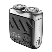 Dual Head Waterproof Electric Shaver for Men USB Rechargeable Beard Trimmer Black