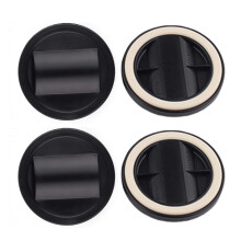 4Pcs Furniture Chair Wheel Stoppers Fixing Pad to-Black