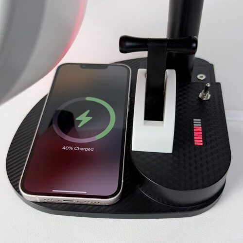 Desktop USB Fan with Adjustable Airflow, Turbo Engine Style Cooling and Humidifying, Red ABS 2