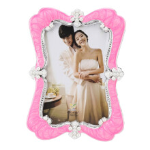 Retro Rustic Home Decor Picture Frame Elegant Vintage Silver Design With Rhinestone Accents Stable Stand For 10X15Cm Photos Stylish Display For Living