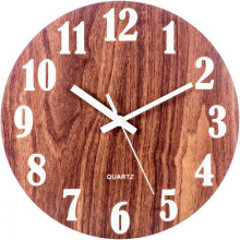 Elegant Rustic Glowing Wall Clock, Silent Non-Ticking Movement, Luminous Numbers, Vintage Style Timepiece