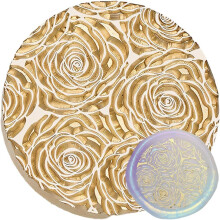Texture seal wax stamp head, rose pattern, removable seal stamp head made of brass for wedding invitation accessories.