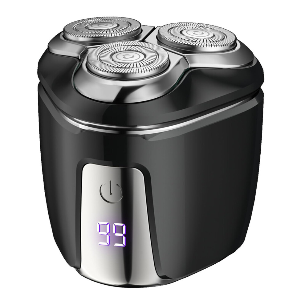Black Electric Shaver For Men Waterproof Bald Head Razor With Magnetic Shaving Head Led Display