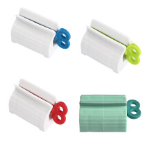 Rotate Toothpaste Dispenser, Easy to Squeeze Toothpaste Mechanism with No Tools Required Installation, Adjustable Clamping Pressure, Durable Plastic A