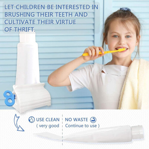 Rotate Toothpaste Dispenser, Easy to Squeeze Toothpaste Mechanism with No Tools Required Installation, Adjustable Clamping Pressure, Durable Plastic A 1