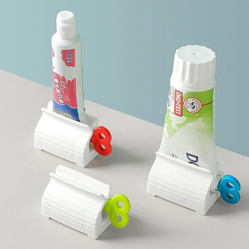 Rotate Toothpaste Dispenser, Easy to Squeeze Toothpaste Mechanism with No Tools Required Installation, Adjustable Clamping Pressure, Durable Plastic A 2