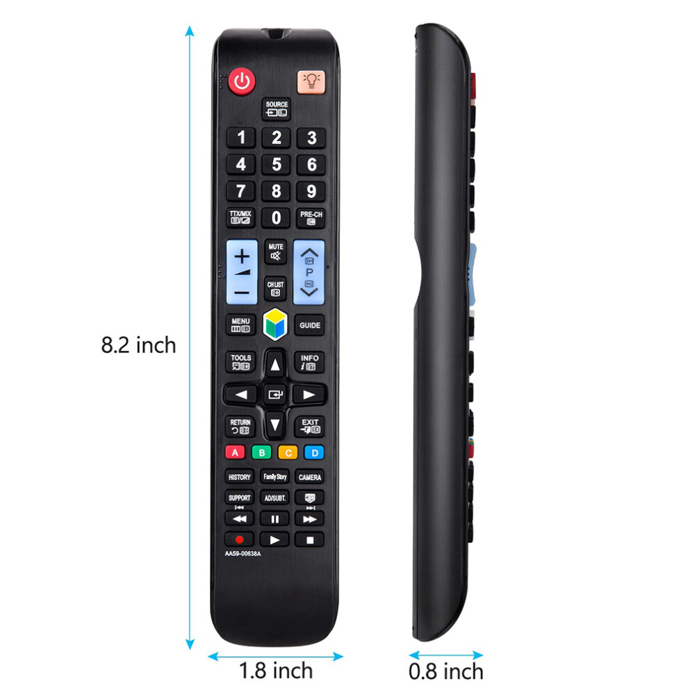 Universal Remote Control For Samsung Smart Tv, Long Transmission Distance Stable Performance Universal Control For Lcd Led Tvs, No Programming 9128293486545