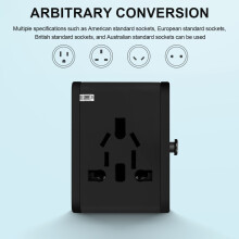 Universele reisadapter, wereldwijde converter met intelligent opladen, perfect voor reizen door meerdere landen, 2 USB-C- en 2 USB-A-poorten, veilig