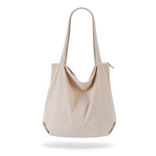 Bolsa Hobo Feminina, com Bolsos Internos, Multiuso, Leve e Fácil de Limpar, em Veludo Cotelê, Ideal para Trabalho, Viagens e Compras.