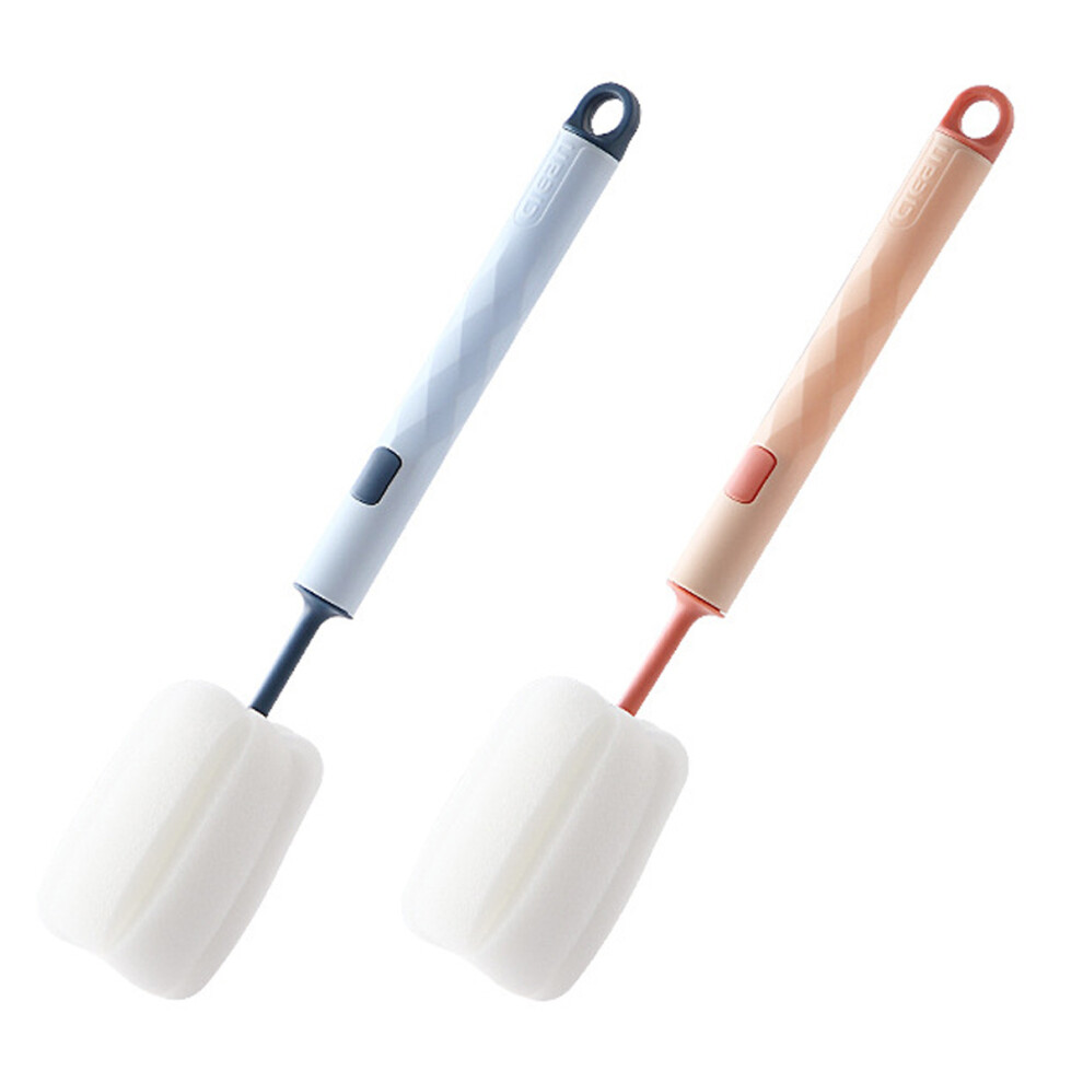 Baby Bottle Scrubber, Ergonomic Handle Design For Effortless Grip, Detachable Sponge Head Ensures Hygienic Cleaning, Soft Elastic Sponge Material