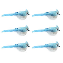 Wreaths For Home Decor Realistic Feathered Decorations Blue Jay Ornament Set Crafted From Foam And Feathers Multi Use Artificial Birds For Weddings