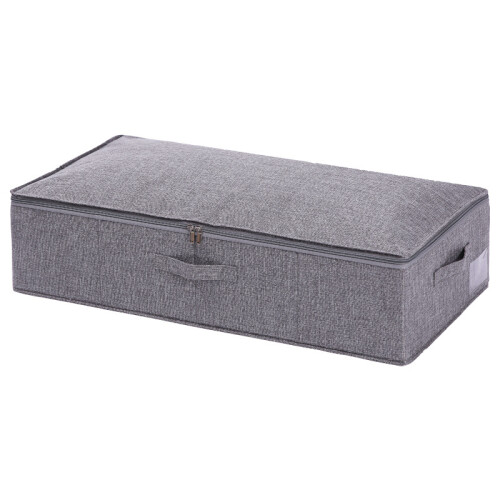 Clear Window Design Storage Bin, Space-Saving Foldable Under-Bed Organizer with Reinforced Handles, Multi-Purpose Storage for Large Capacity Needs