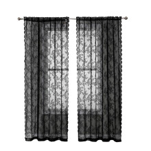 Black Lace Drapes 2 Pcs Black