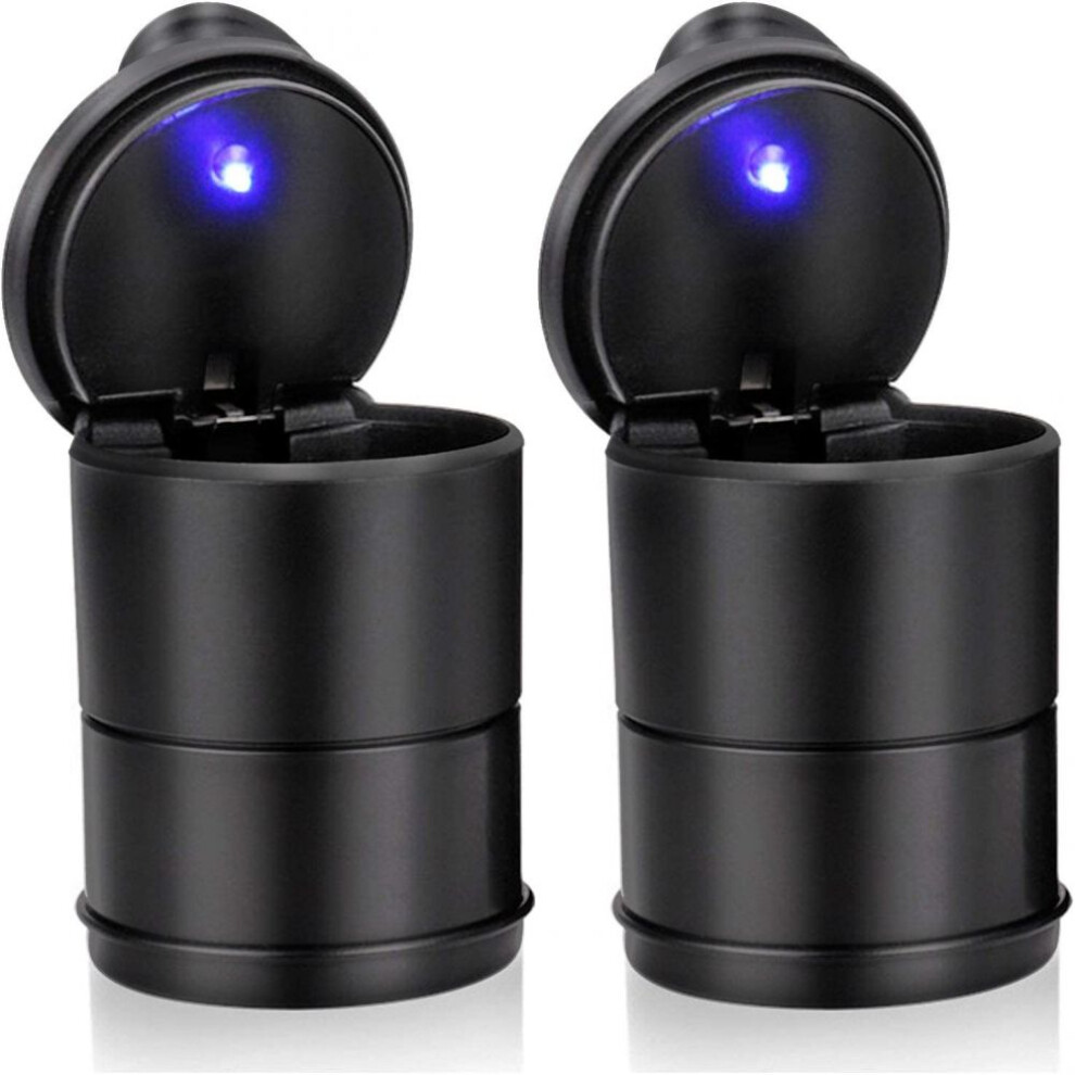 Portable Car Ashtray Cup Holder, Smell Proof Windproof Detachable Auto Truck Ashtray, Flame Retardant Plastic Mini Trash Can Organizer, Smokeless 9128293762205