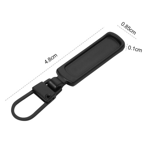 Detachable Zipper Pullers 8-Pack Black 2