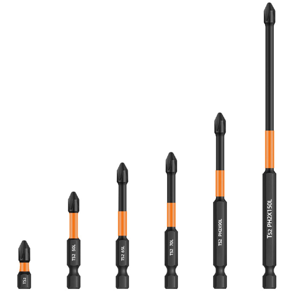 25Mm 50Mm 65Mm 70Mm 90Mm 150Mm Cross Anti-Slip Drill Bit Set, Strong Screwdriver Head Bits For Enhanced Grip And Durability 9189345208805