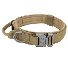 Dog Leash Dog Leash for Training Military Tactical Dog Collar Leash MediumSized Dog Collar Leash for German Shepherd (Tan Collar, XL) XL Tan Collar