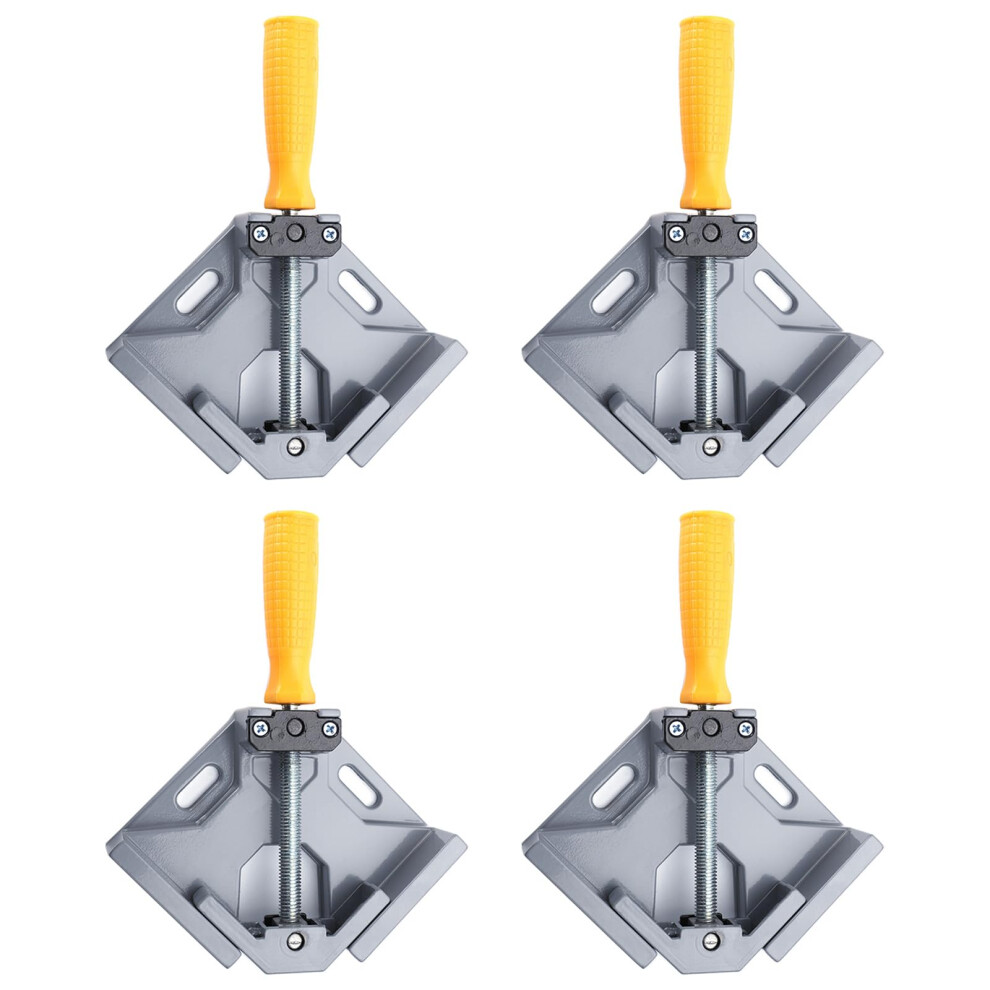 Right Angle Clamp For Woodworking Hardware 90 Degree Corner Clamp With Comfortable Handle Swing Jaw 4 Pack 9347817907902