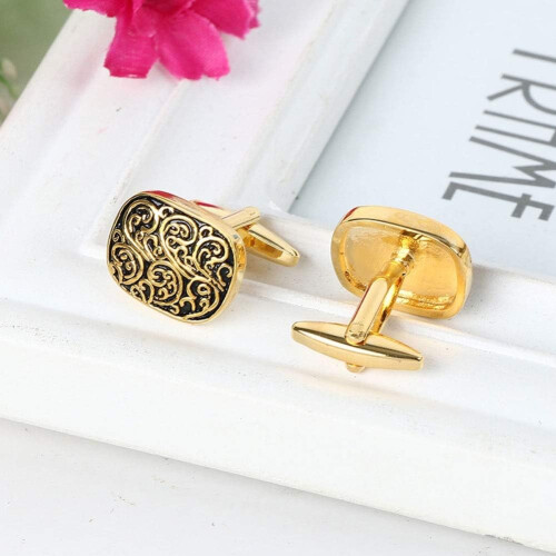 Shirt pattern cufflink for men's brand cufflinks 1