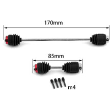 Metall-Antriebswellen-Set für 1/10 RC Auto mit Staubabdeckungen, Schwarz