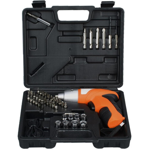 Rechargeable Cordless Drill Set with Drill Bits Electric Screwdriver Driver Tool 45in1 Screwdriver Set with LED Light 1