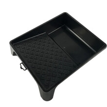 10inch Color Tray for Decorative Wall, Decorative Tool with Pattern, Black Plastic Paint Tray, Roller Brush Tool, 35 x 30 x 7.5 cm
