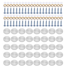 40pcs Mirror Fasteners Steel Caps Decorative Caps for-Brushed