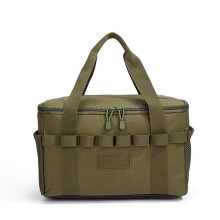 Outdoor Camping Tactical Picnic Bag, Camouflage Handbag, Large Capacity Folding Portable Tool Storage Bag, 600D Nylon