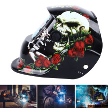 Großansicht Automatische Verdunkelung-Schweißhelm, Solar betrieben, 110x90mm, Schwarz