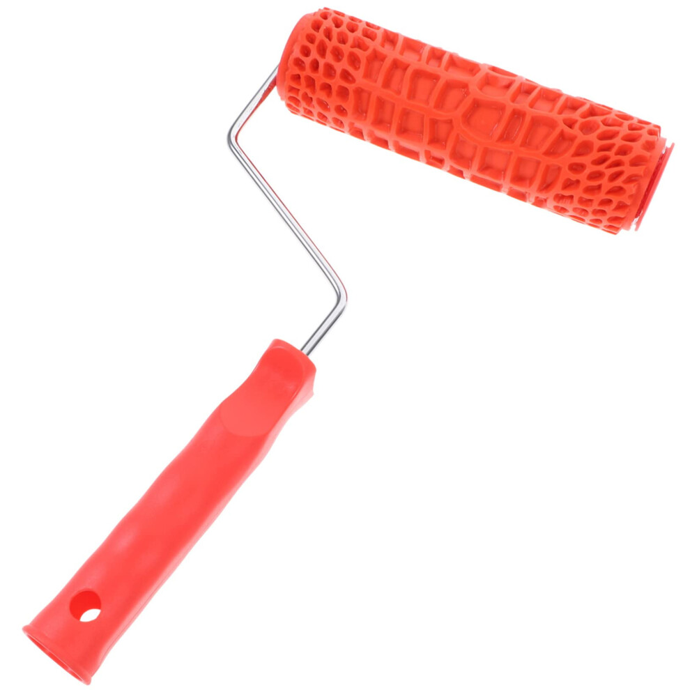 Wall Embossing Roller Painting Tool For Wood Grain Paint Roller Brush Patterned Paint Roller 35X18cm Red 2 9382693611291