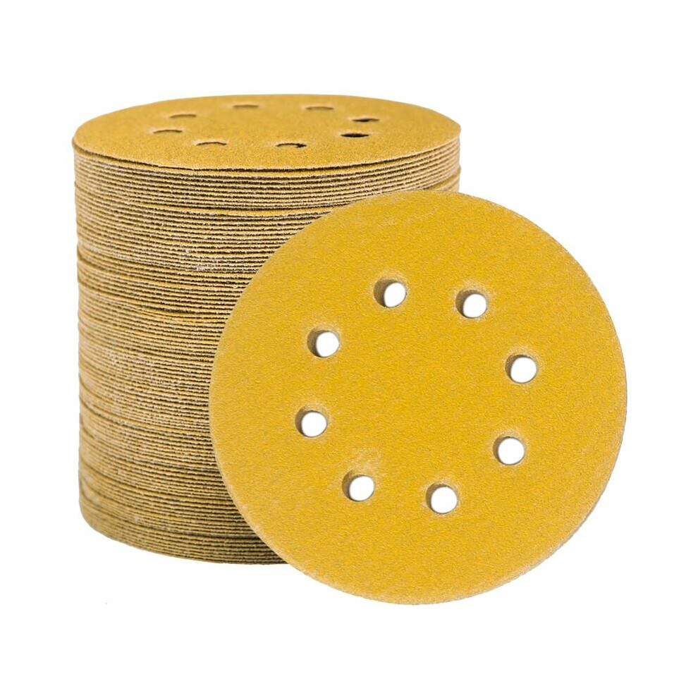 Sanding Sheets For Orbital Sanders, 125Mm 120 Grit With Electrostatic Sand Planting Process, Wide Applications From Woodworking To Metal Crafts, Easy 9148971751079