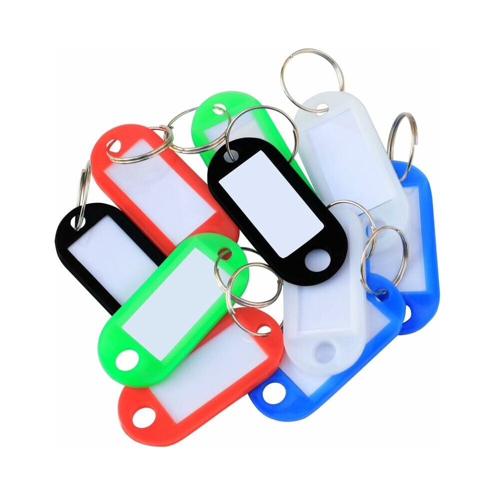 Plastic Key Tags With Label Window, Colored Waterproof Key Tags Non-Fading For Personal Item Identification In Lockers Garages 9775230850602