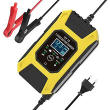 Smart Battery Charger for Car, 7A/12V Trickle Battery Charger with LCD Display for Fast Charging and Repairing Discharged Batteries