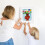 Multipurpose Kids Artwork Frame, A4 Size Solid Wood With Real Glass Front, Front Opening Design For Easy Artwork Changes, Magnetic Closure Ensures Sec 6