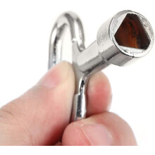 Llave de válvula versátil, llave de seguridad cuadrada de aleación de zinc para interruptor de contador de gas y agua en armario eléctrico, llave