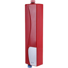 Chauffe-eau électrique instantané compact et peu encombrant, 3000 W, rouge, idéal pour la cuisine et la salle de bain.