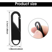 Tirador de cremallera de repuesto para chaquetas y bolsos, cabezal de cremallera metálico desmontable para manualidades y kits de costura,