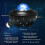 Προβολέας Timer Galaxy, Νυχτερινός Φωτισμός 3 σε 1 με Έλεγχο Alexa, Τηλεχειριστήριο και 5