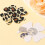 Διακοσμητικά καλύμματα θηλών, πέταλα στήθους με λεοπάρ μοτίβο Festival & Rave Love για 5