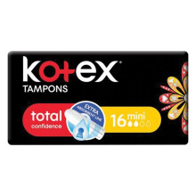Kotex Total Confidence Tampons Mini - Feminine Hygiene, Tampons, - Pack of 16'S