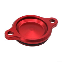 Motorcycle Oil Filter Cover Aluminum Cap for Honda Monkey125 2022+, Grom MSX125, Super Cub50 Red