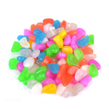 100Pack Luminous Cobblestones, Aquarium Decorative Pebbles, Crystal Gemstones, Artificial Rocks for Aquarium Decoration